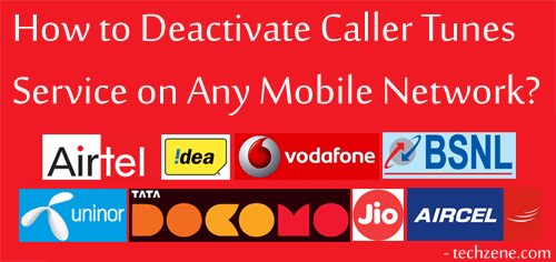 Caller Tune Decactivation SMS Codes List