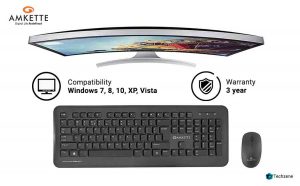 Amkette Wireless Keyboard & Mouse