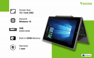 Venturer BravoWin 2 in 1  Touchscreen Detachable Laptop/Tablet