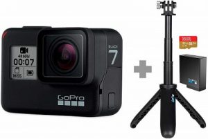 GoPro Hero 7 Black with Shorty, SD Card and Rechargeable Battery