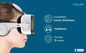 Ocular Grand Fully Adjustable VR Headset With Inbuilt Headphones