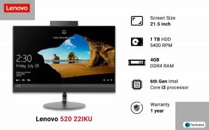 Lenovo 520 22IKU AIO 21.5-inch All-in-One Desktop
