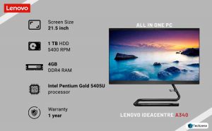Lenovo Ideacentre A340 F0EB0018IN 21.5-inch All-in-One Desktop