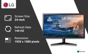 LG Ultragear 24 inch Full HD 144Hz Gaming Monitor