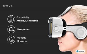 Procus PRO VR Headset With inbuilt Headphones