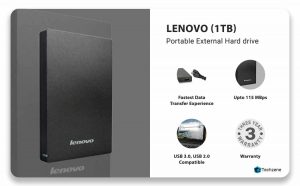 Lenovo F309 USB3.0 1TB External Hard Disk