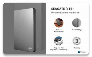 Seagate 1TB Backup External Hard Drive