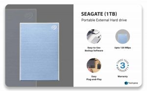 Seagate Backup Plus Slim 1 TB External Hard Drive Portable
