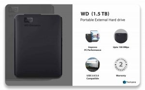 Western Digital Elements 1.5 TB Portable External Hard Drive